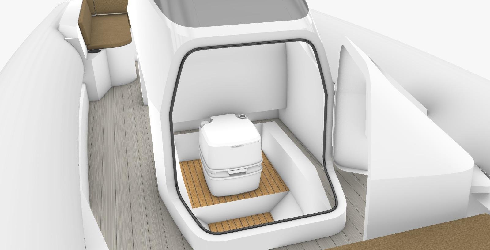 Head compartment under the console