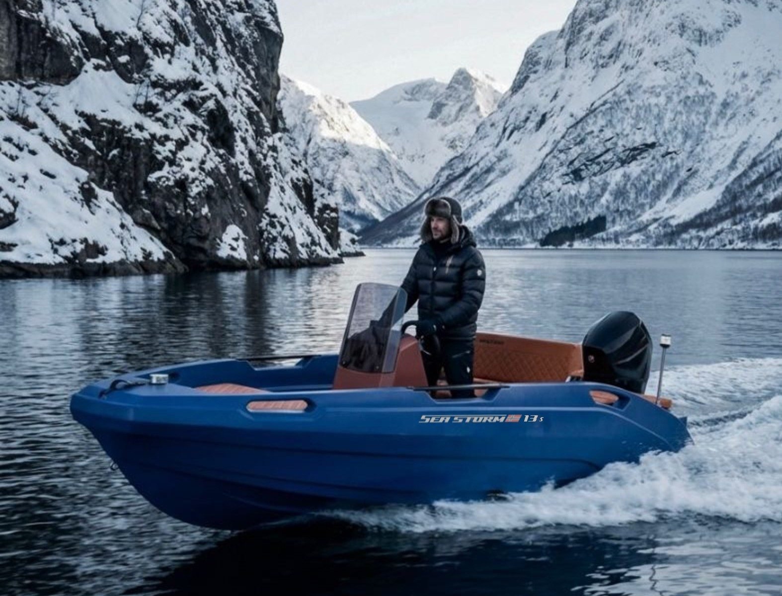 Blue SeaStorm 13s in a fjord